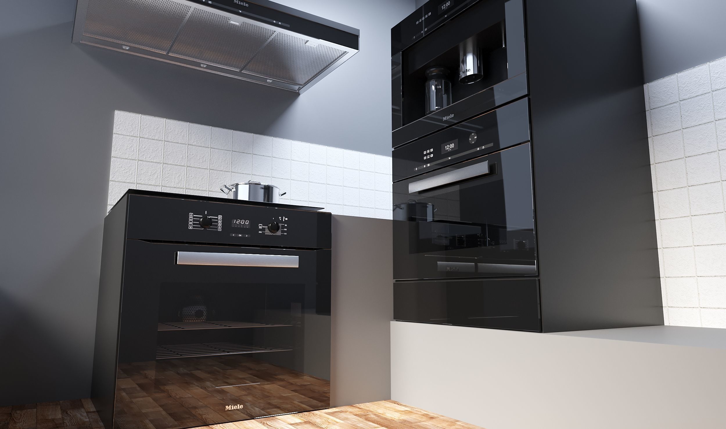 Miele Appliances Black 3D model_1