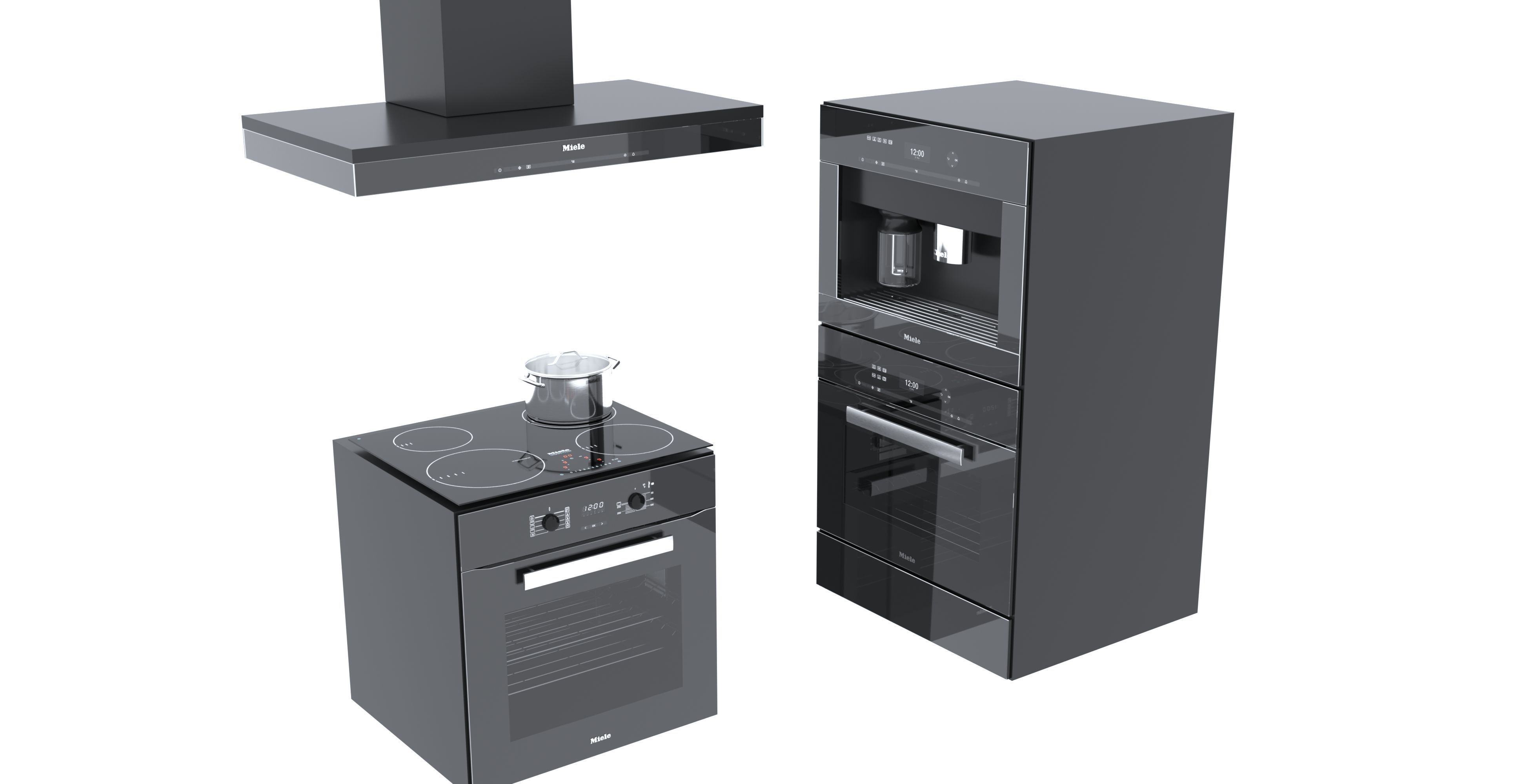 Miele Appliances Black 3D model_4