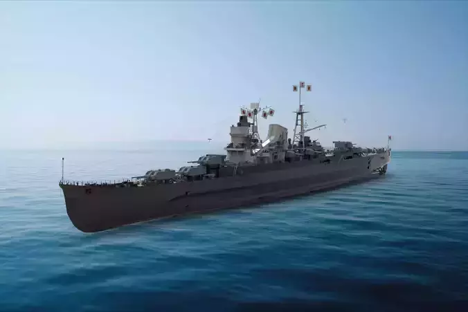 Japanese cruiser Mogami  3D model