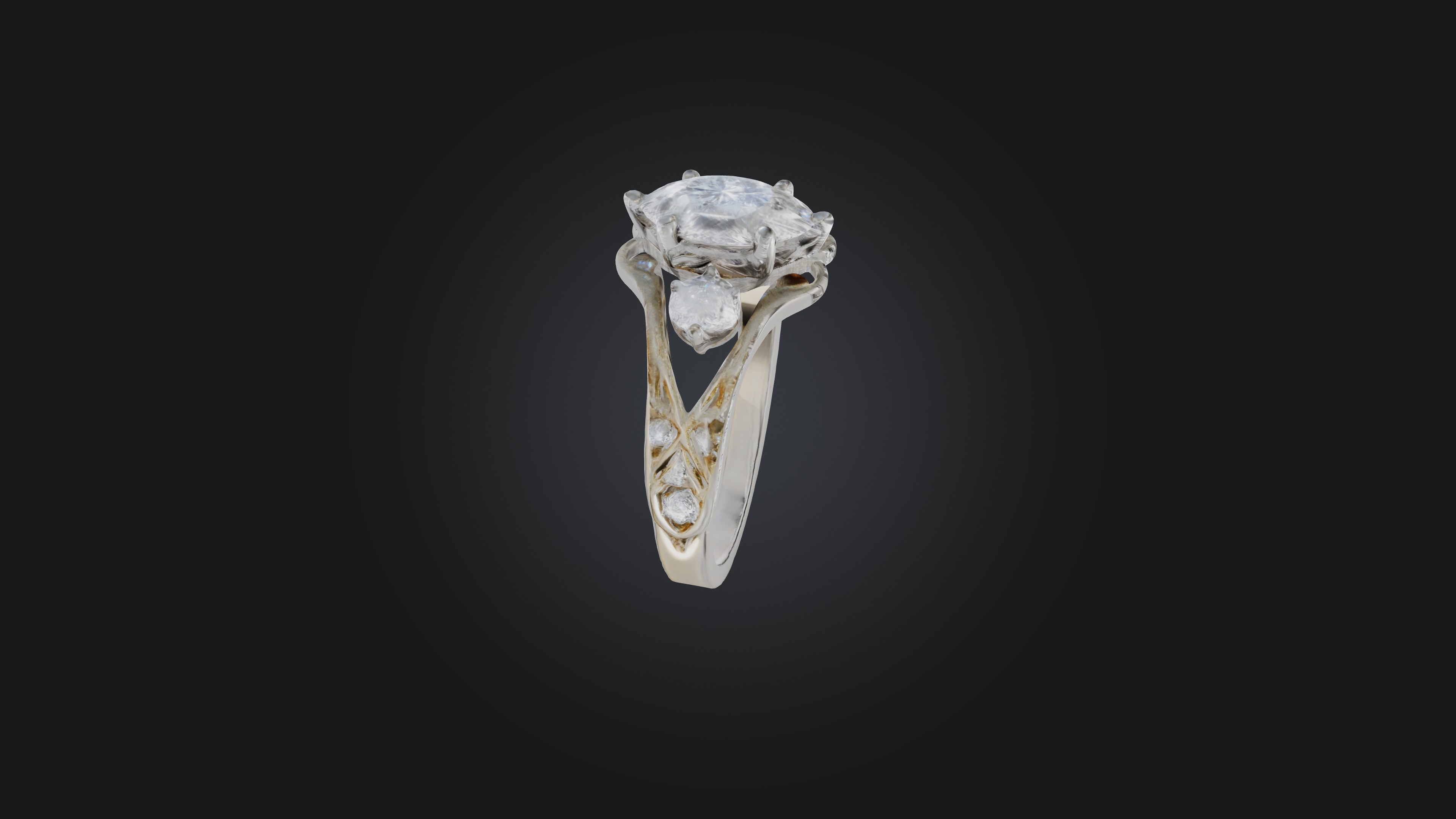 engagement ring 3D model_3