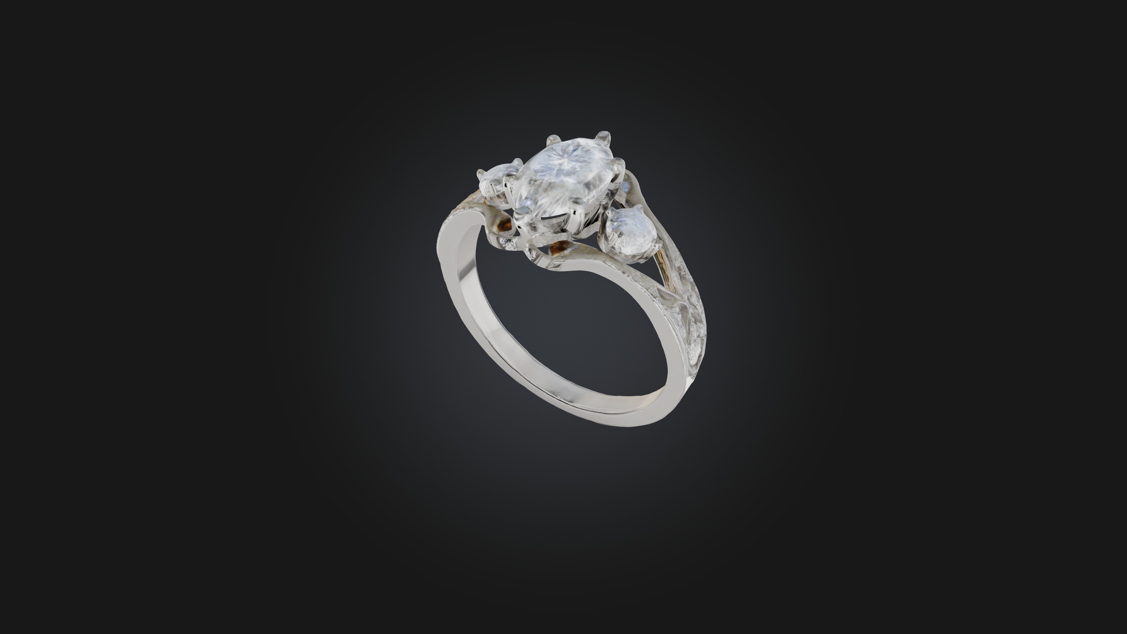 engagement ring 3D model_4