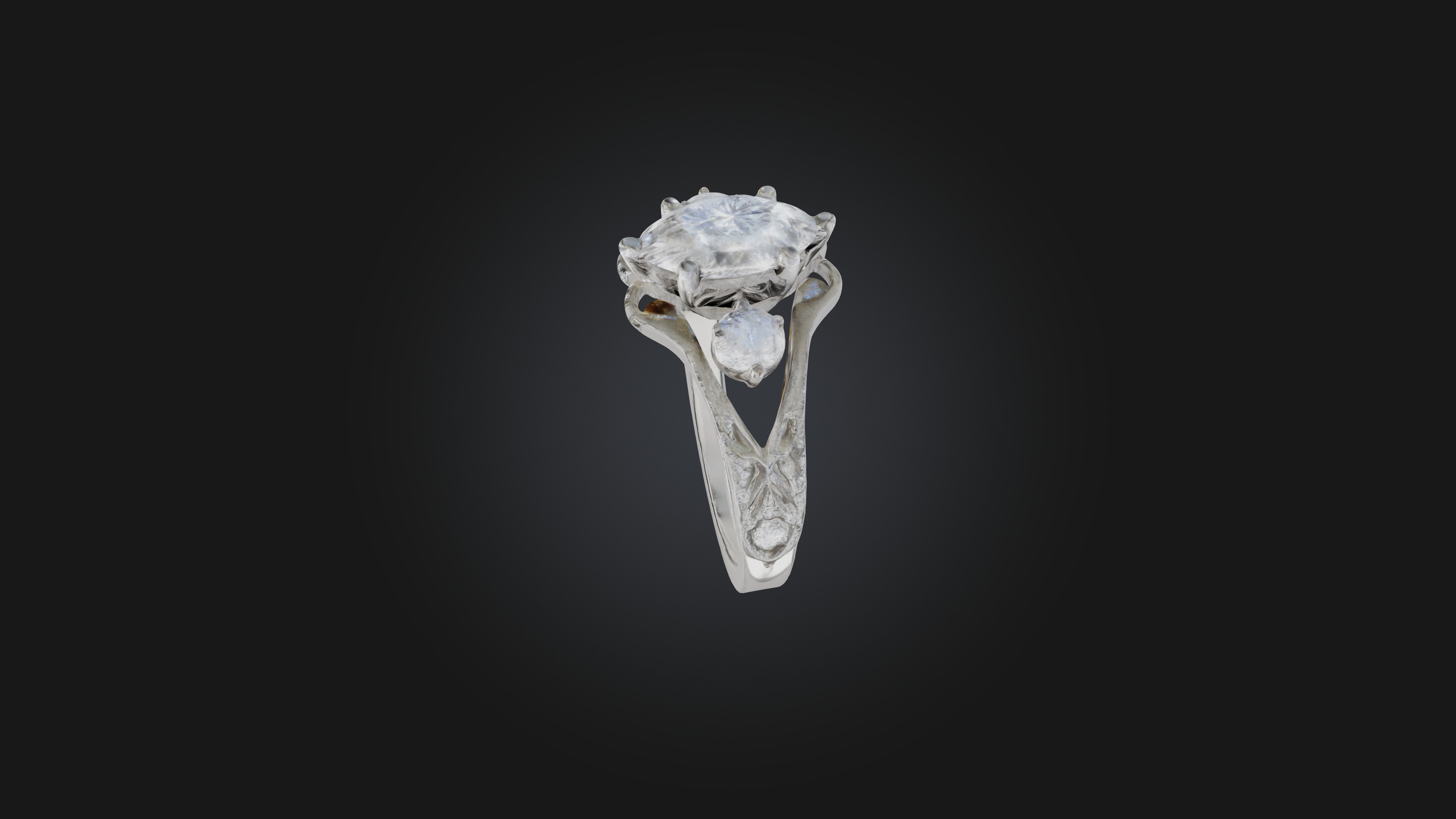 engagement ring 3D model_5