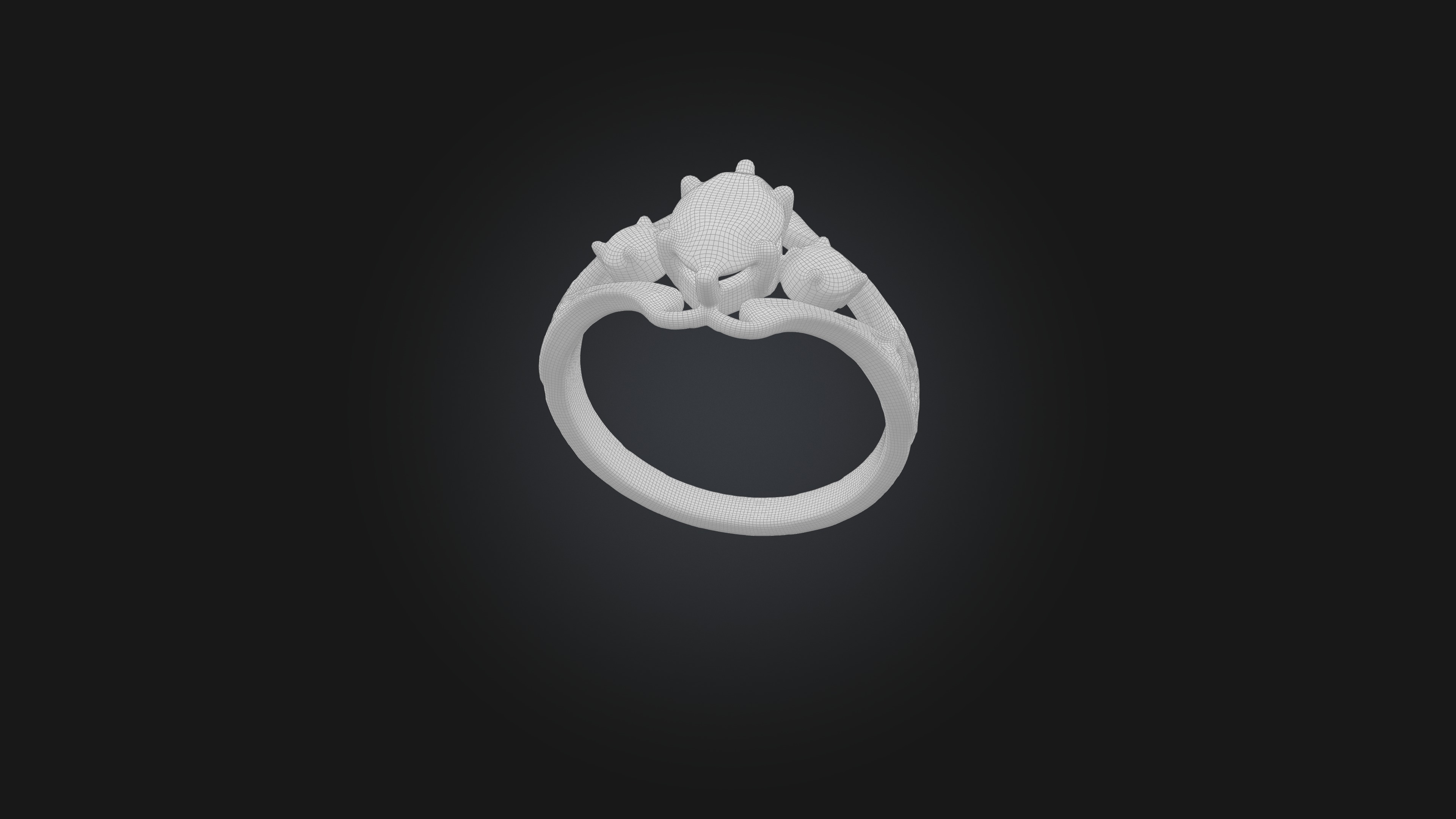 engagement ring 3D model_1