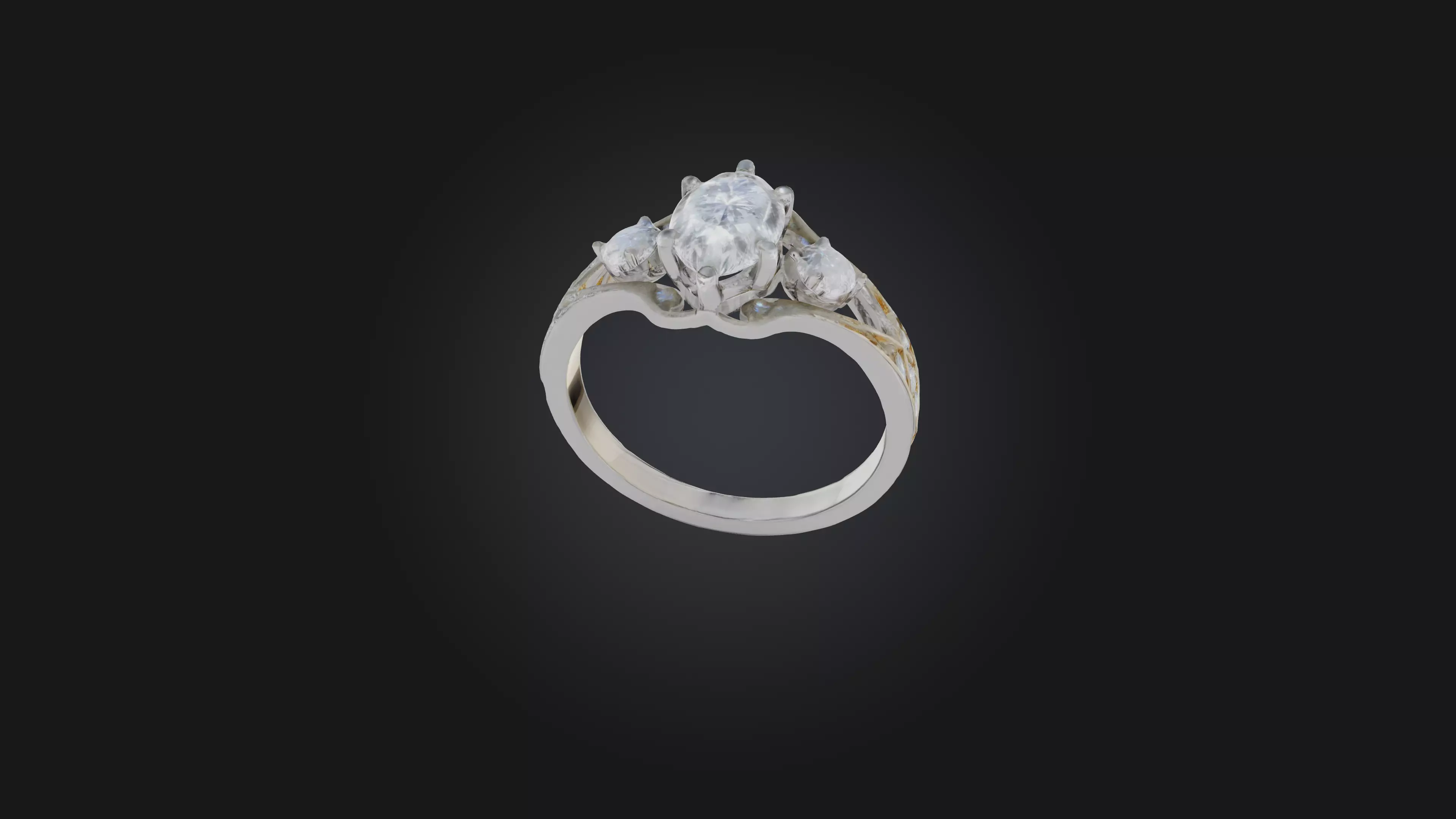 engagement ring 3D model_0