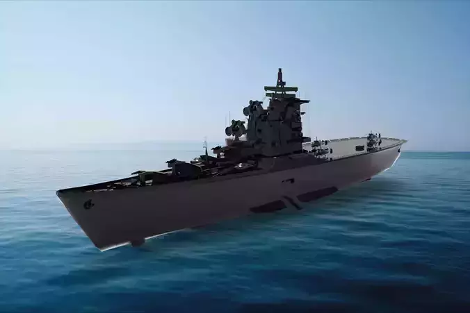 Russian cruiser Moskva 3D model