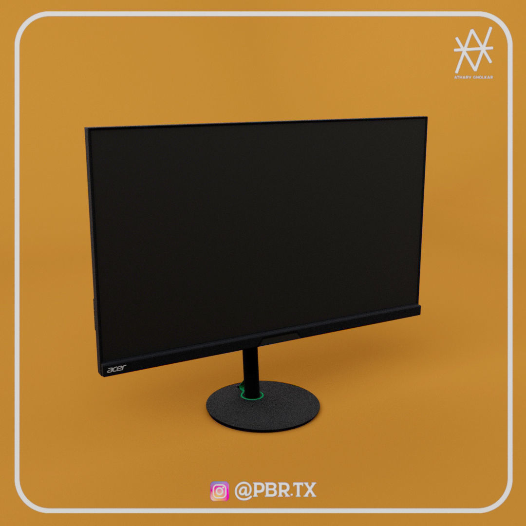 Acer Nitro XV282KKV Gaming Monitor 3D model_11
