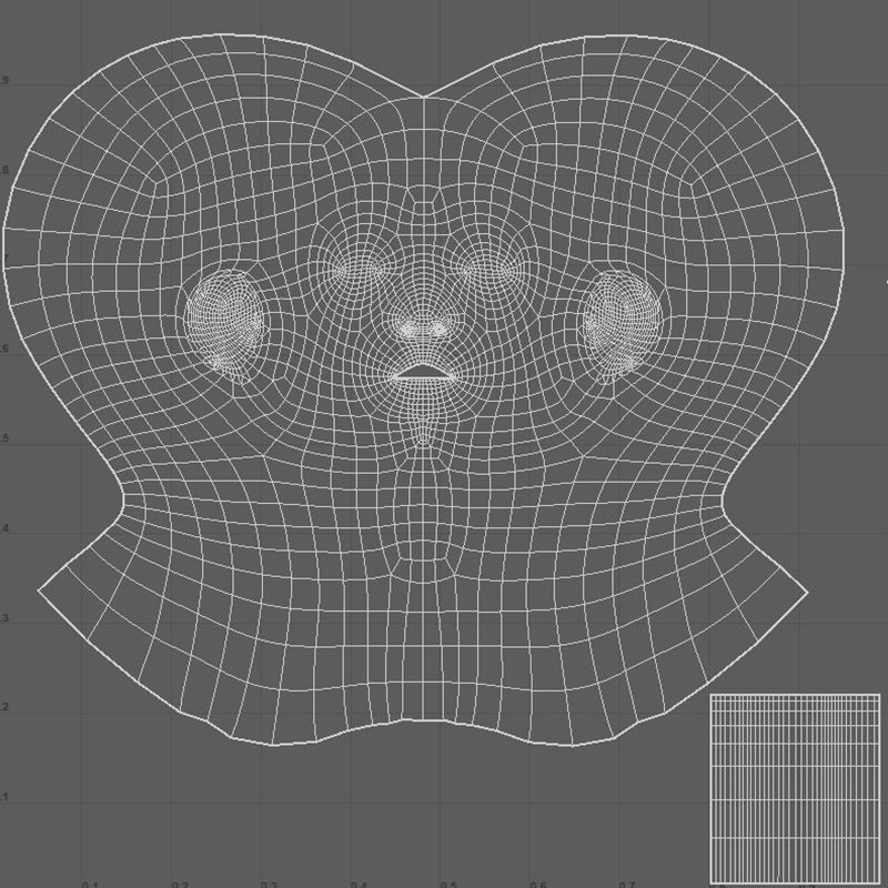 TEENAGE BOY BASEMESH Low-poly 3D model_10