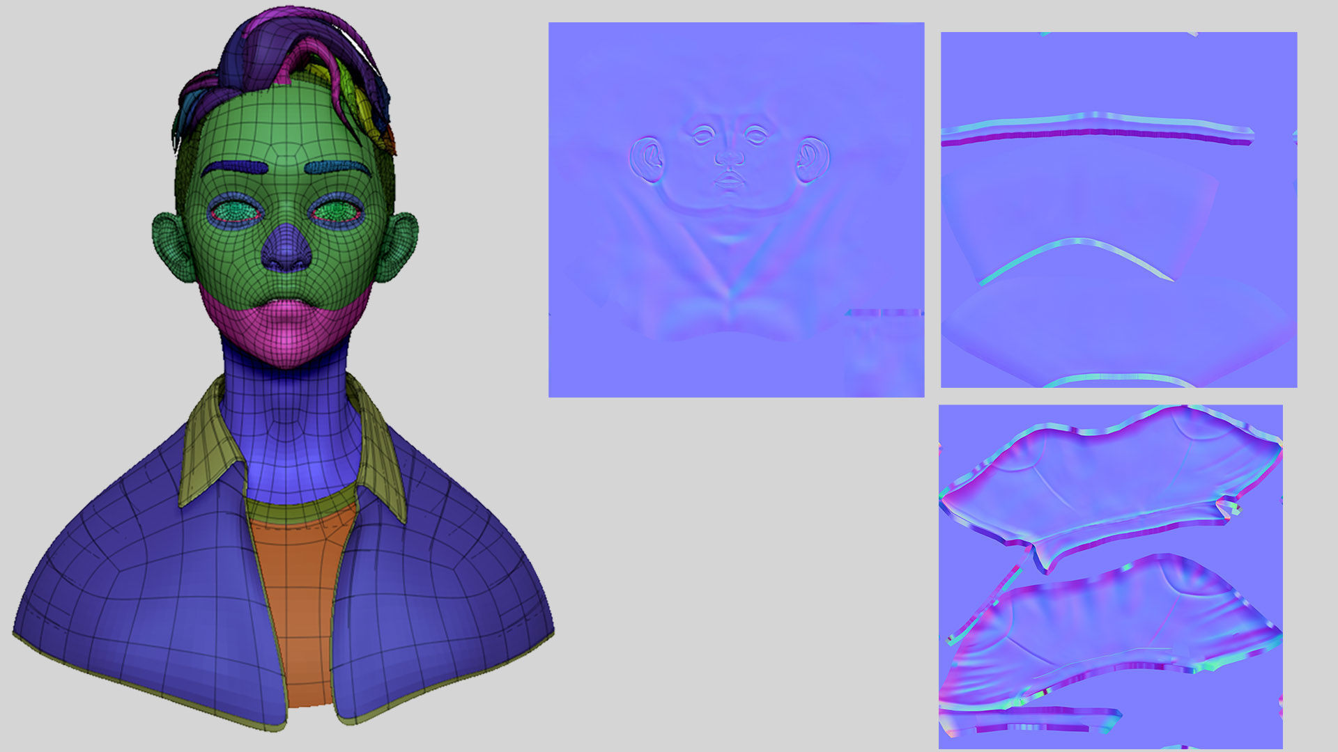 TEENAGE BOY BASEMESH Low-poly 3D model_9