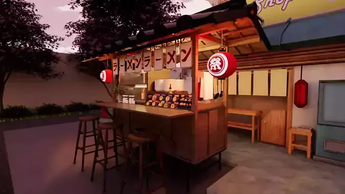 Japanese Style cart Foodcart Fruitcart