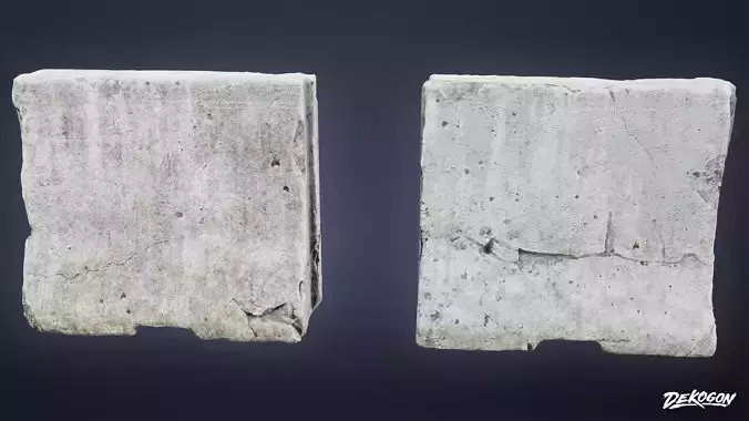 ROADSIDE - Concrete Block 01 - LOW POLY AND NANITE
