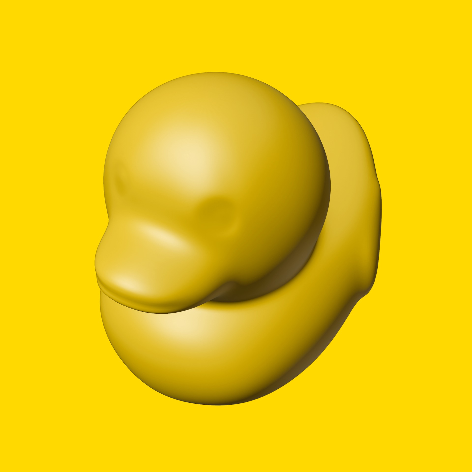 Rubber Duck Low-poly 3D model_9