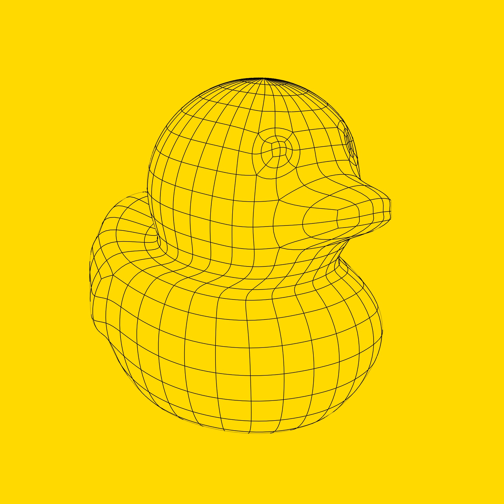 Rubber Duck Low-poly 3D model_11