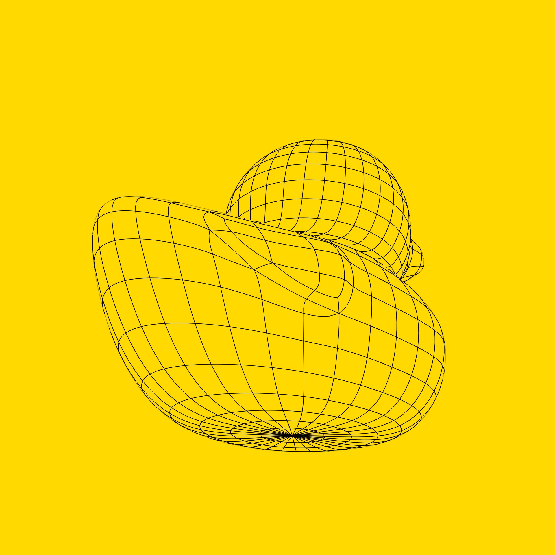 Rubber Duck Low-poly 3D model_10