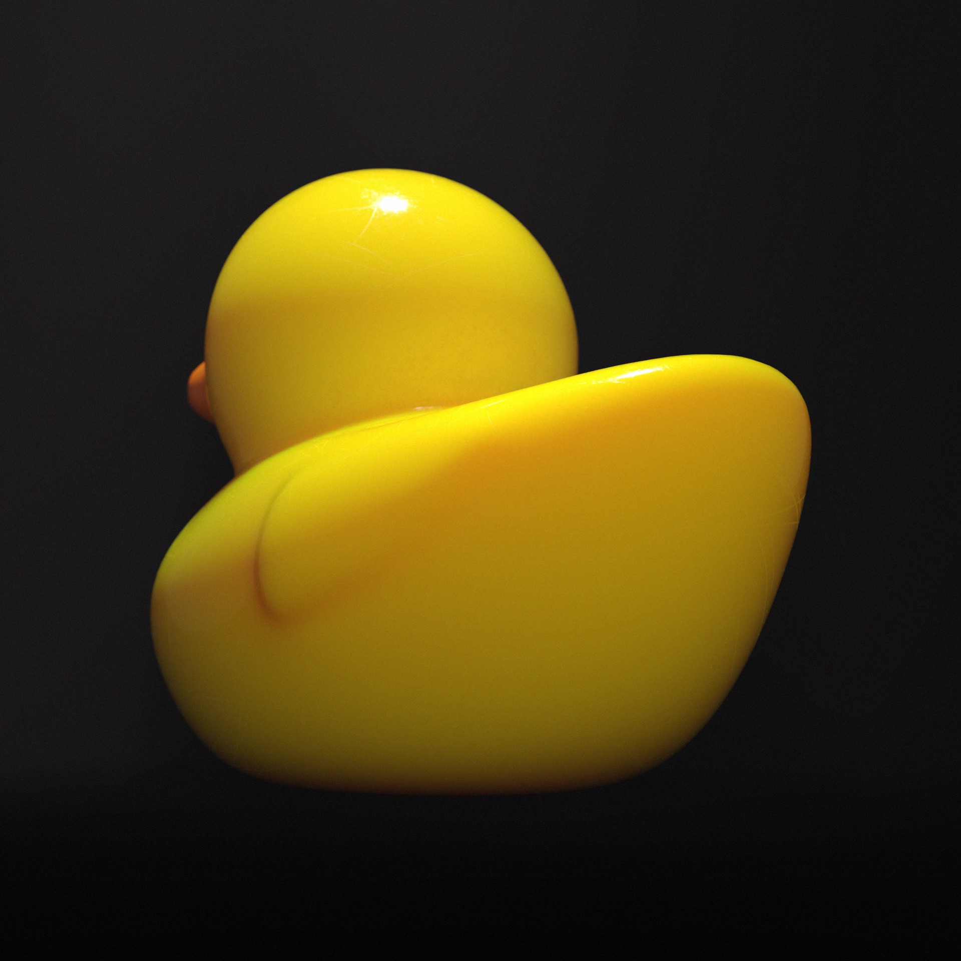Rubber Duck Low-poly 3D model_5