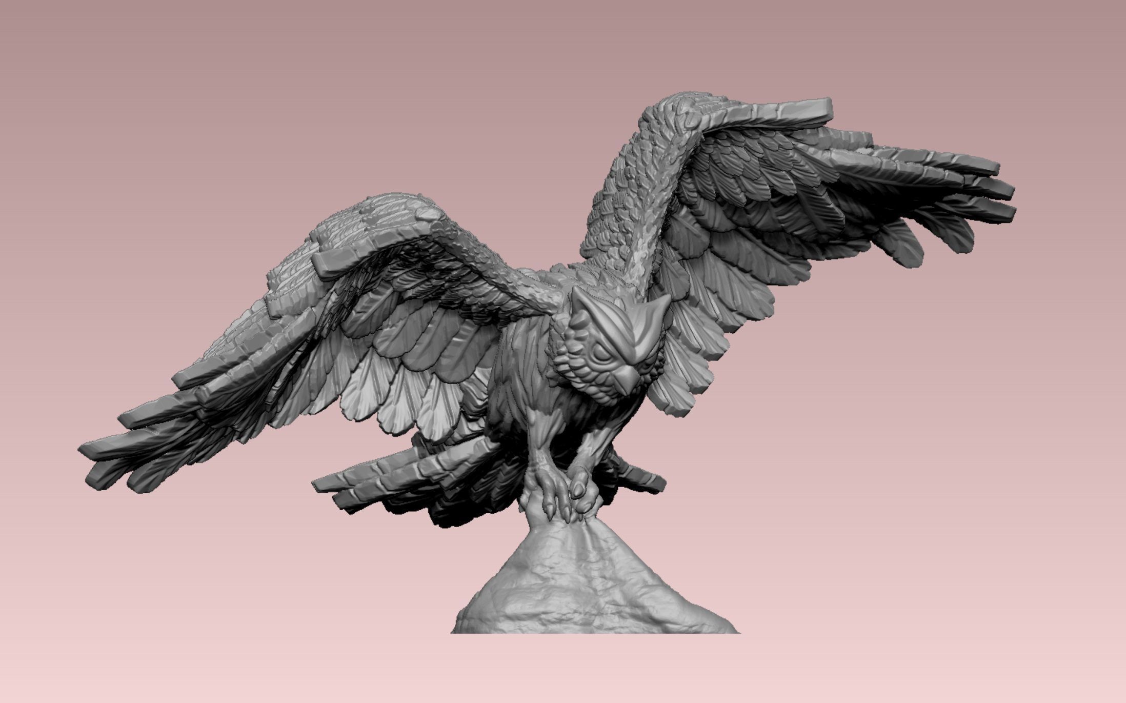Barn Owl   3D print model_1