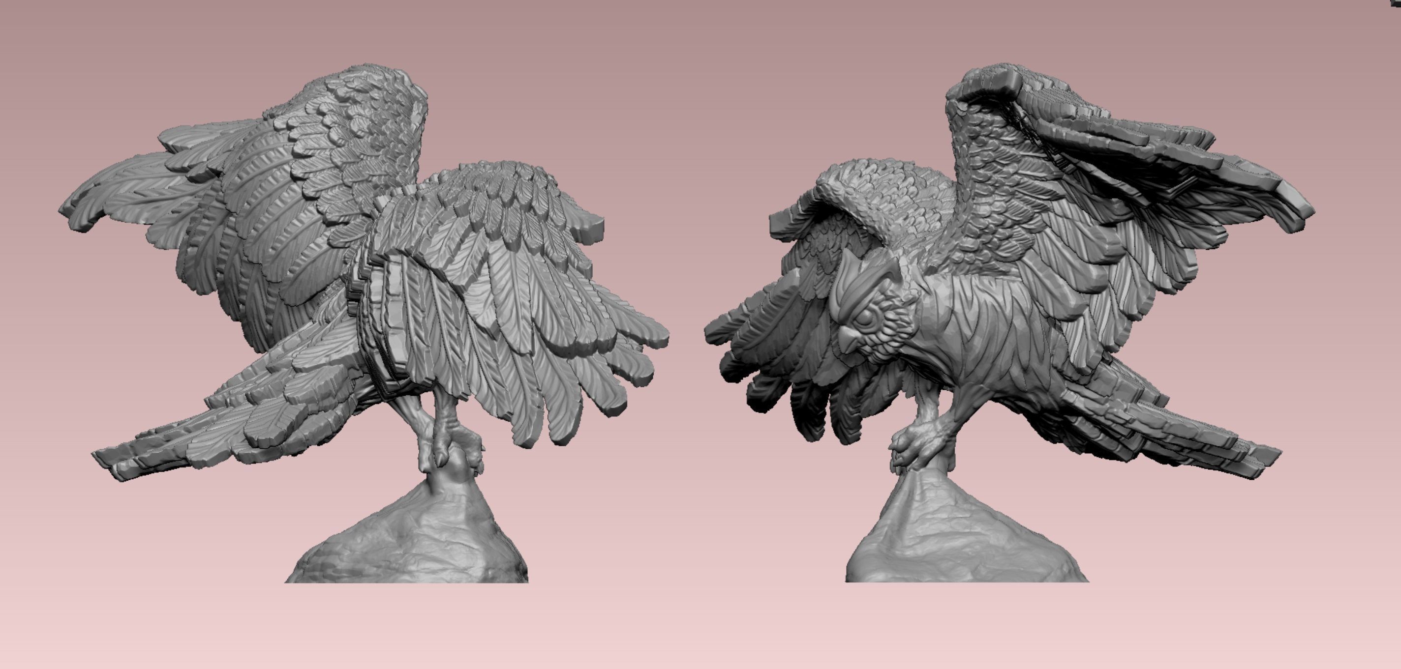 Barn Owl   3D print model_2