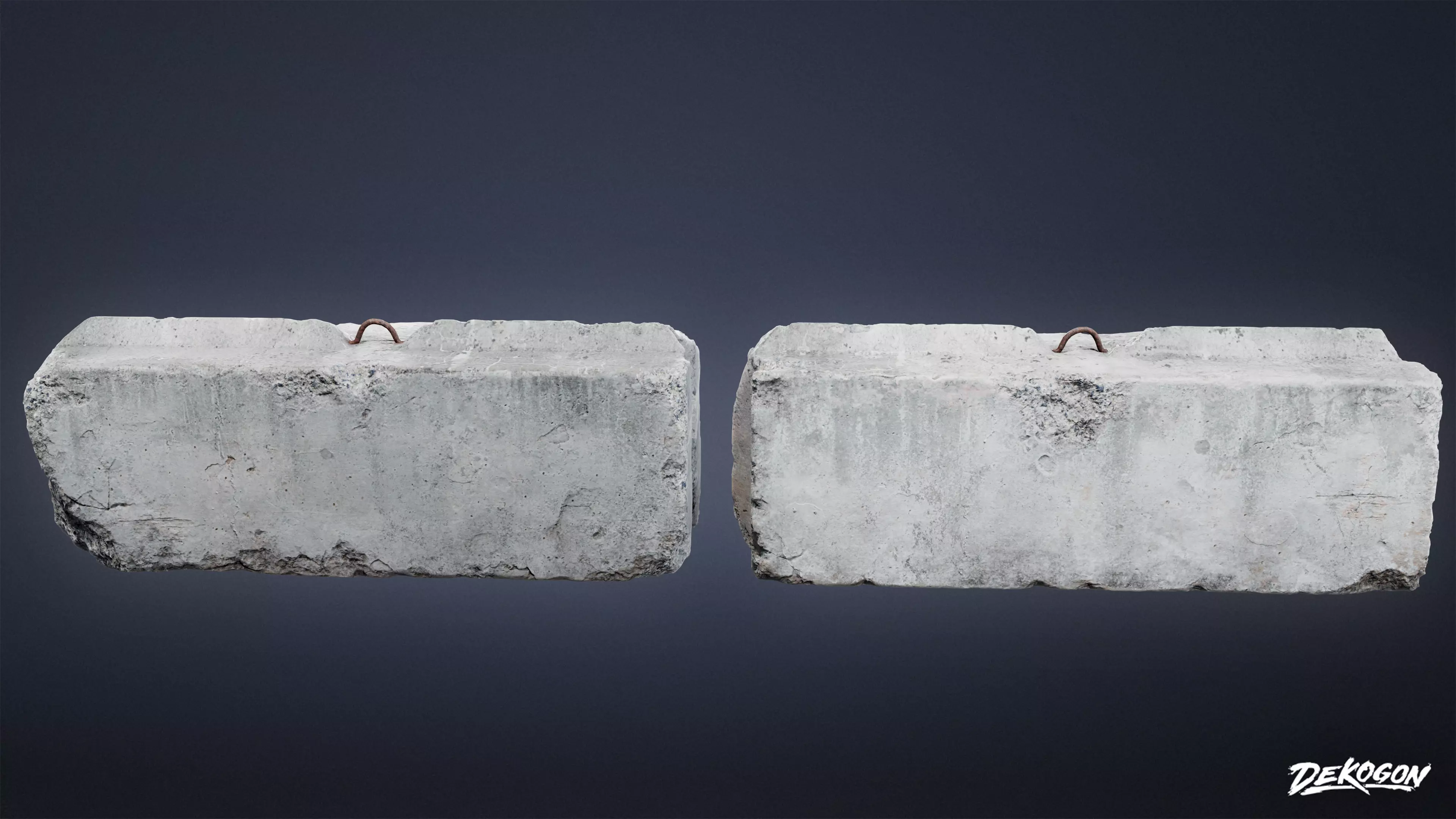 ROADSIDE - Concrete Block 02 - LOW POLY AND NANITE Low-poly 3D model