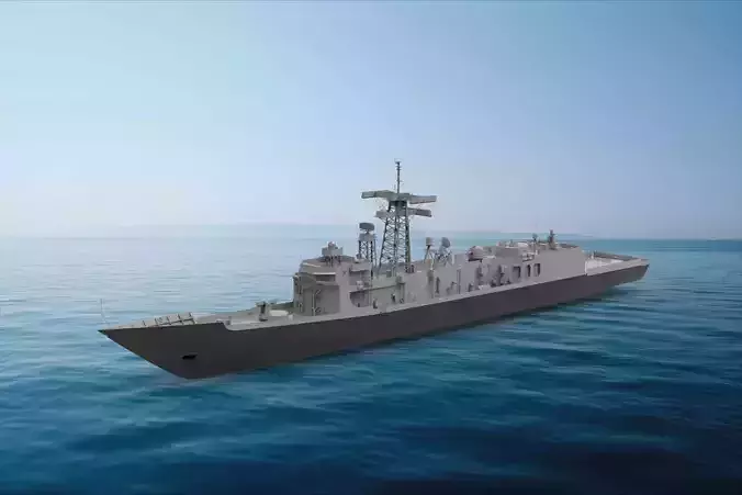 Oliver Hazard Perry-class frigate 3D model