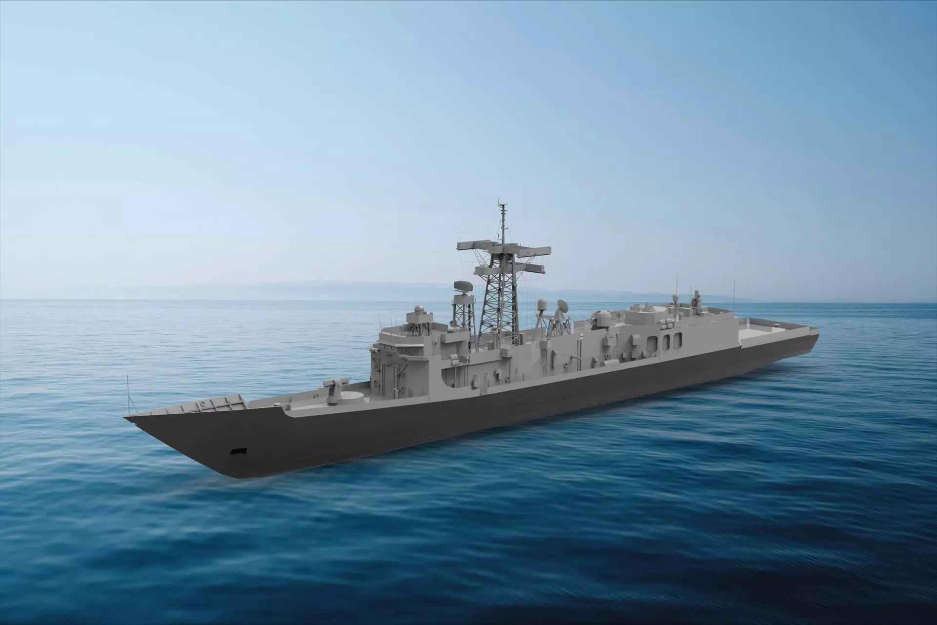 Oliver Hazard Perry-class frigate 3D model_0