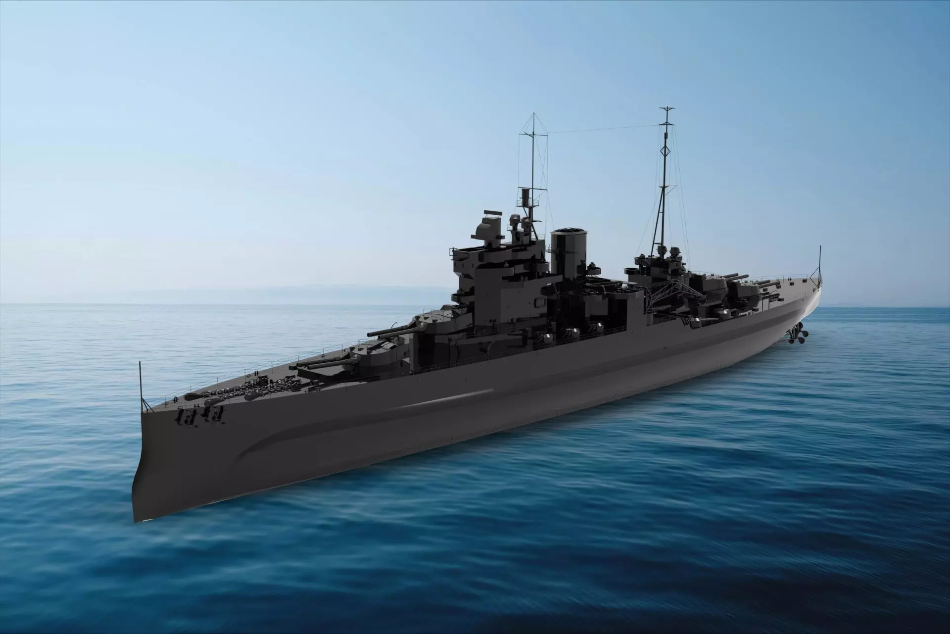 Queen Elizabeth-class battleship 3D model_0