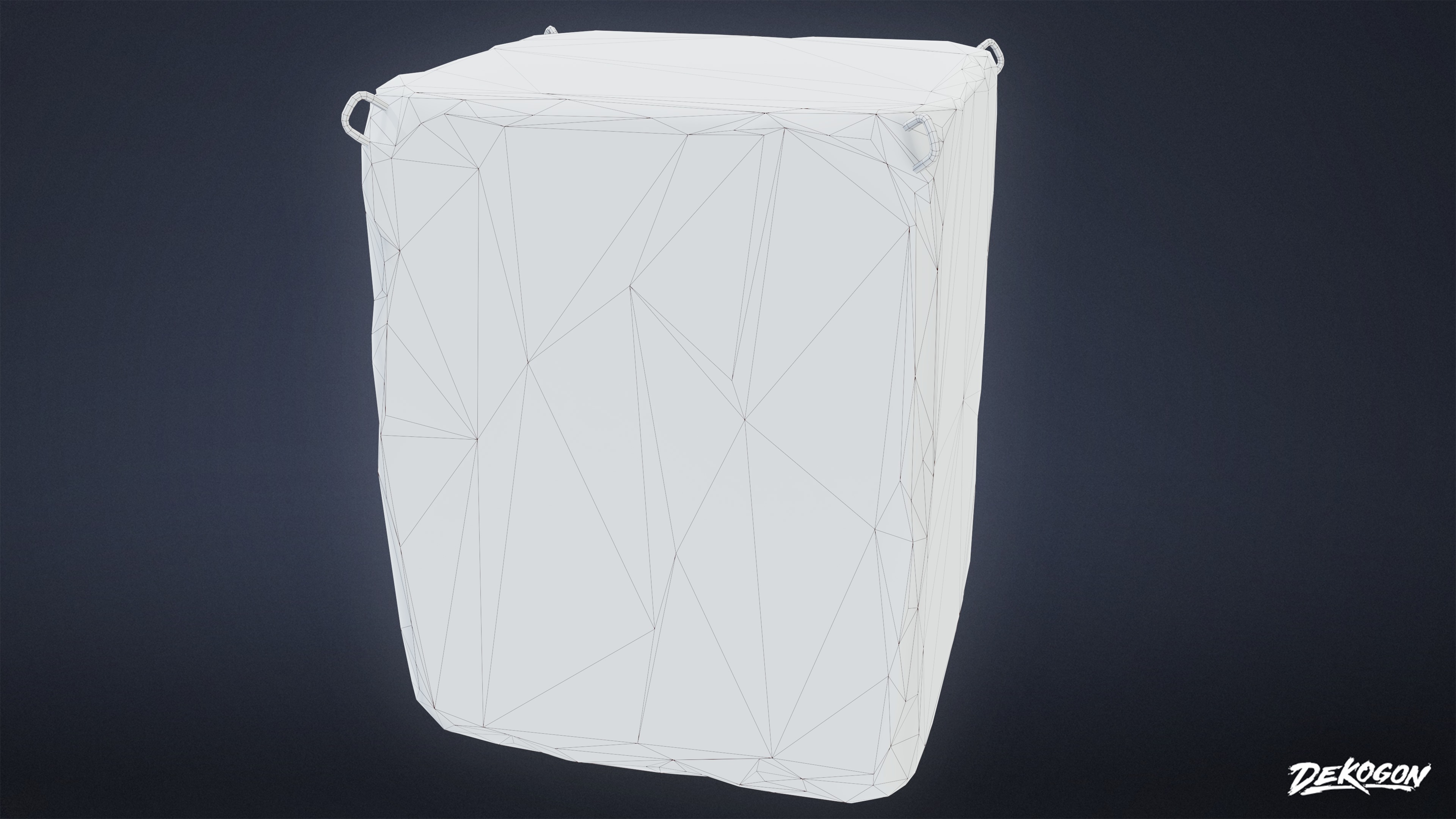 ROADSIDE - Concrete Block 03 - LOW POLY AND NANITE Low-poly 3D model_7