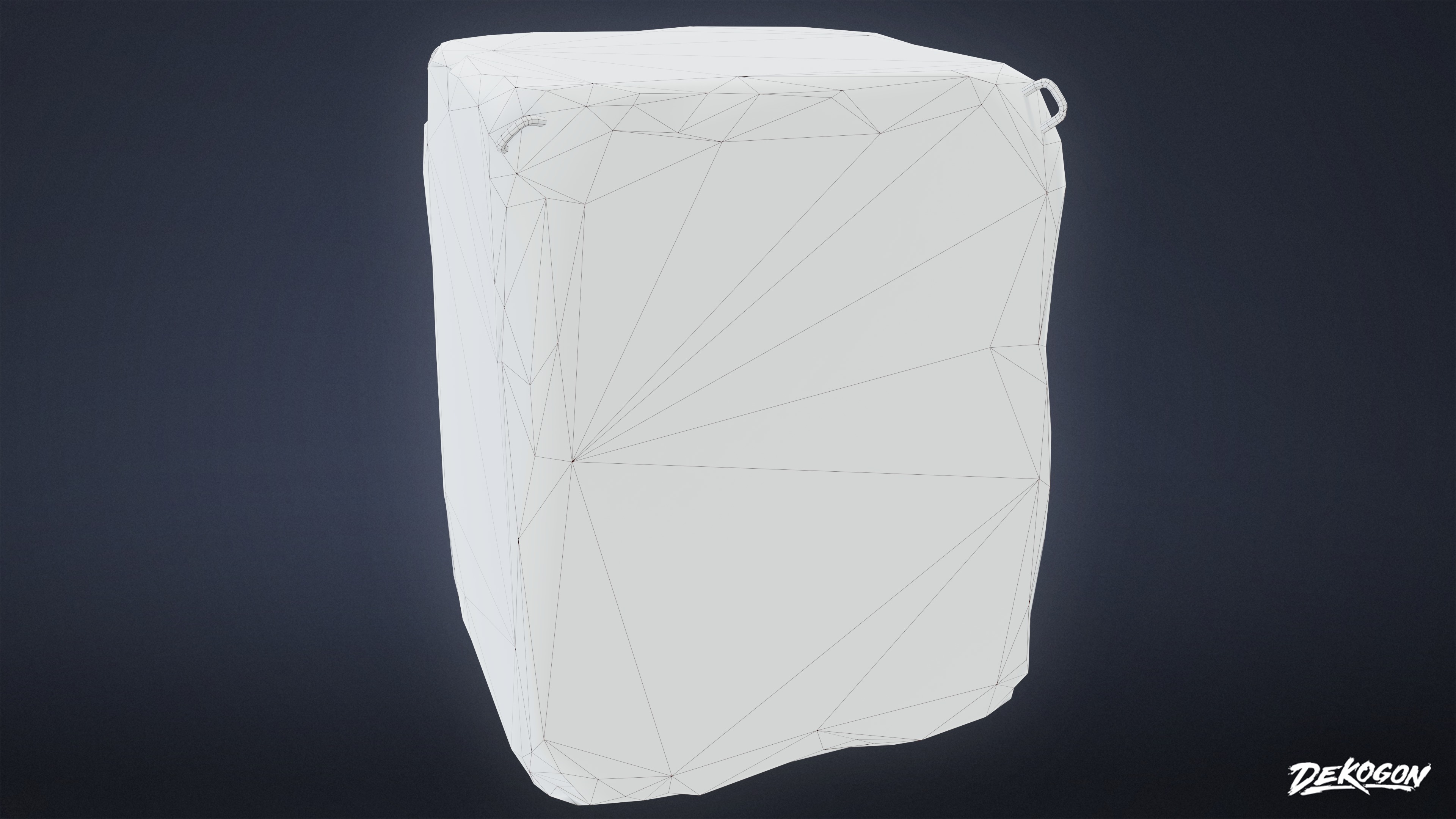 ROADSIDE - Concrete Block 03 - LOW POLY AND NANITE Low-poly 3D model_9