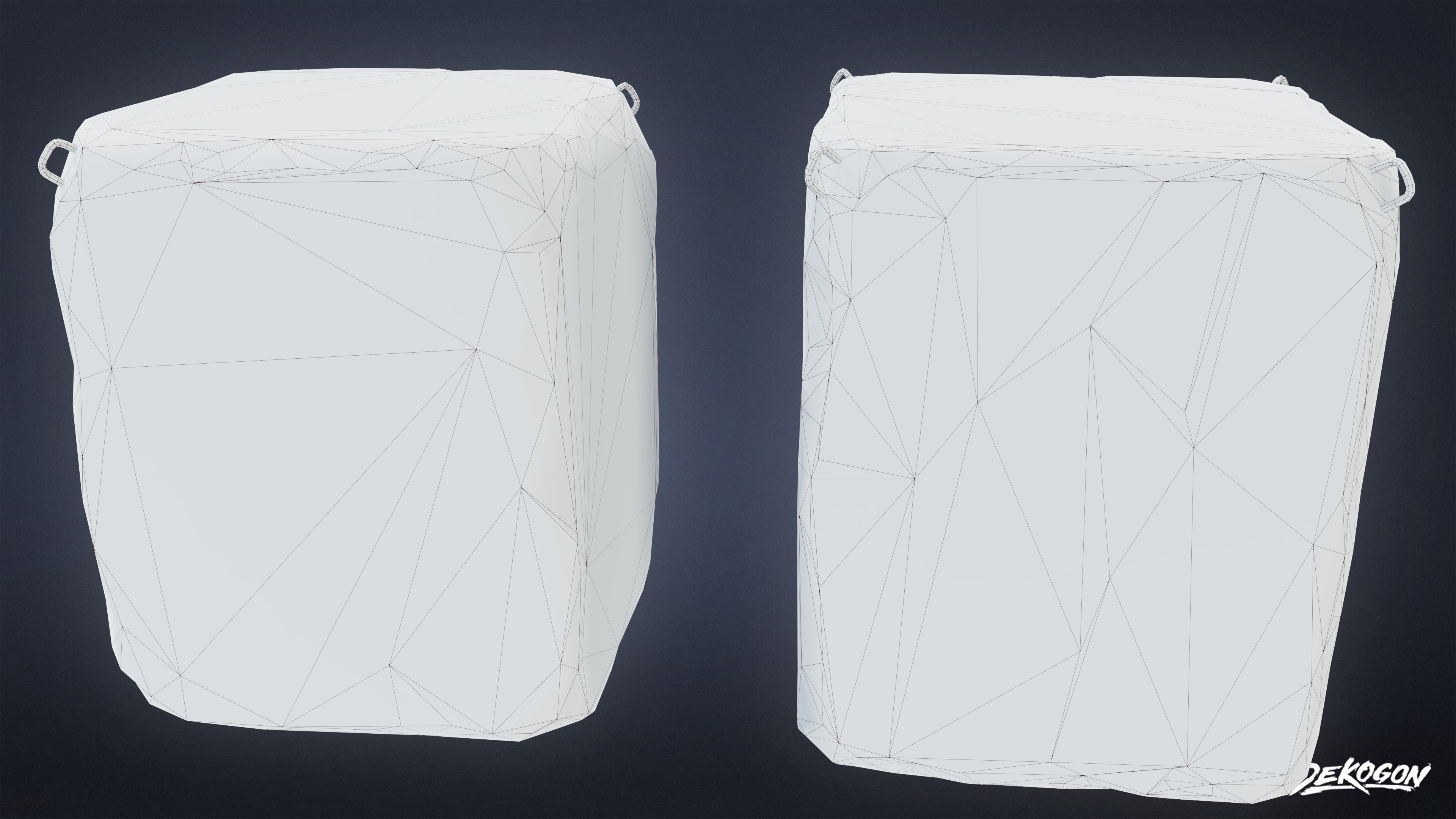 ROADSIDE - Concrete Block 03 - LOW POLY AND NANITE Low-poly 3D model_8