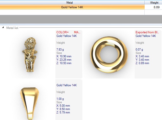 Angel Baby Pendant jewelry Gold 3D print model_27