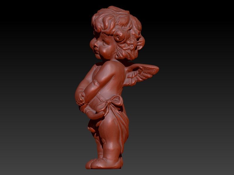 Angel Baby Pendant jewelry Gold 3D print model_24
