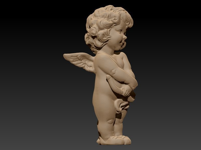 Angel Baby Pendant jewelry Gold 3D print model_4