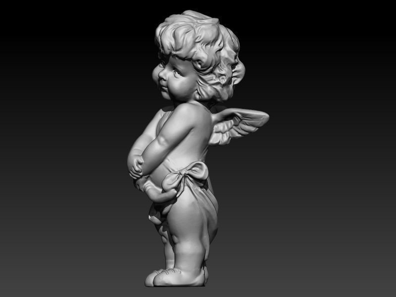 Angel Baby Pendant jewelry Gold 3D print model_23