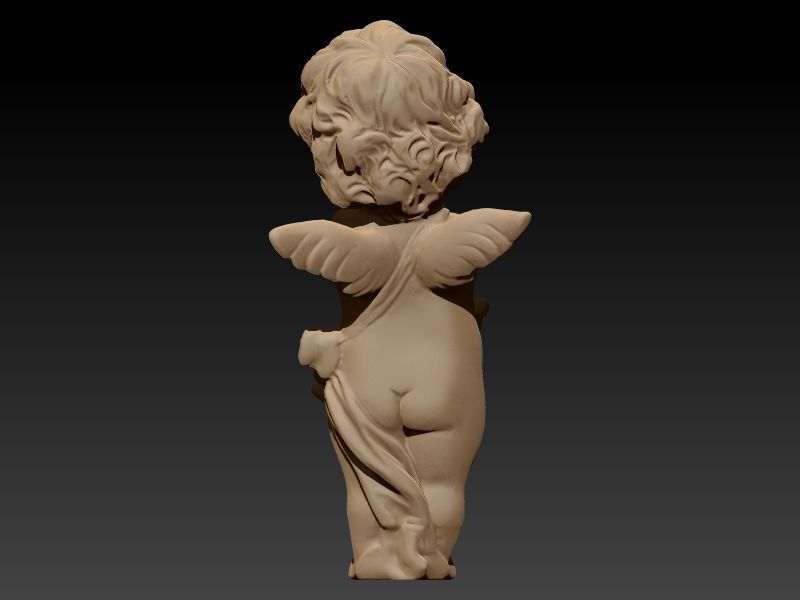 Angel Baby Pendant jewelry Gold 3D print model_22