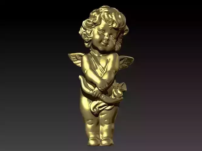 Angel Baby Pendant jewelry Gold 3D print model Angel Baby Pendant jewelry Gold 3D print model
