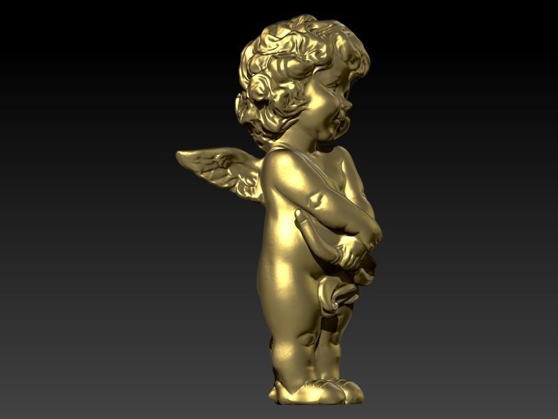 Angel Baby Pendant jewelry Gold 3D print model_2