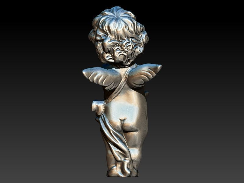 Angel Baby Pendant jewelry Gold 3D print model_15