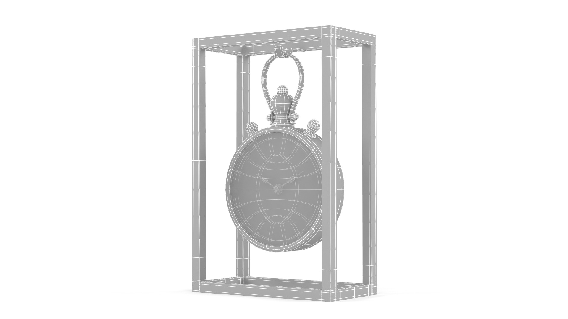 Table Clock 3D model_10
