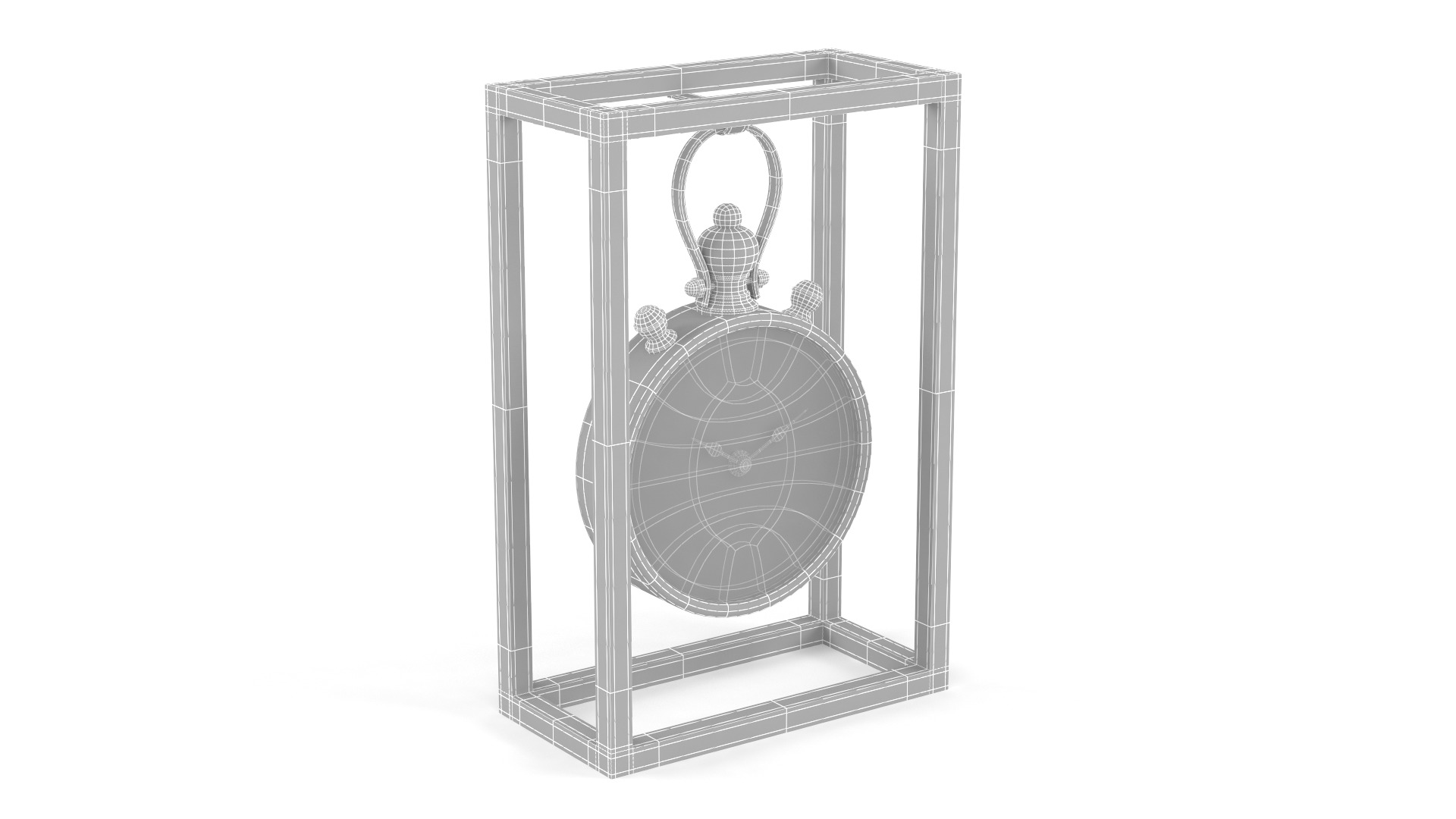 Table Clock 3D model_9