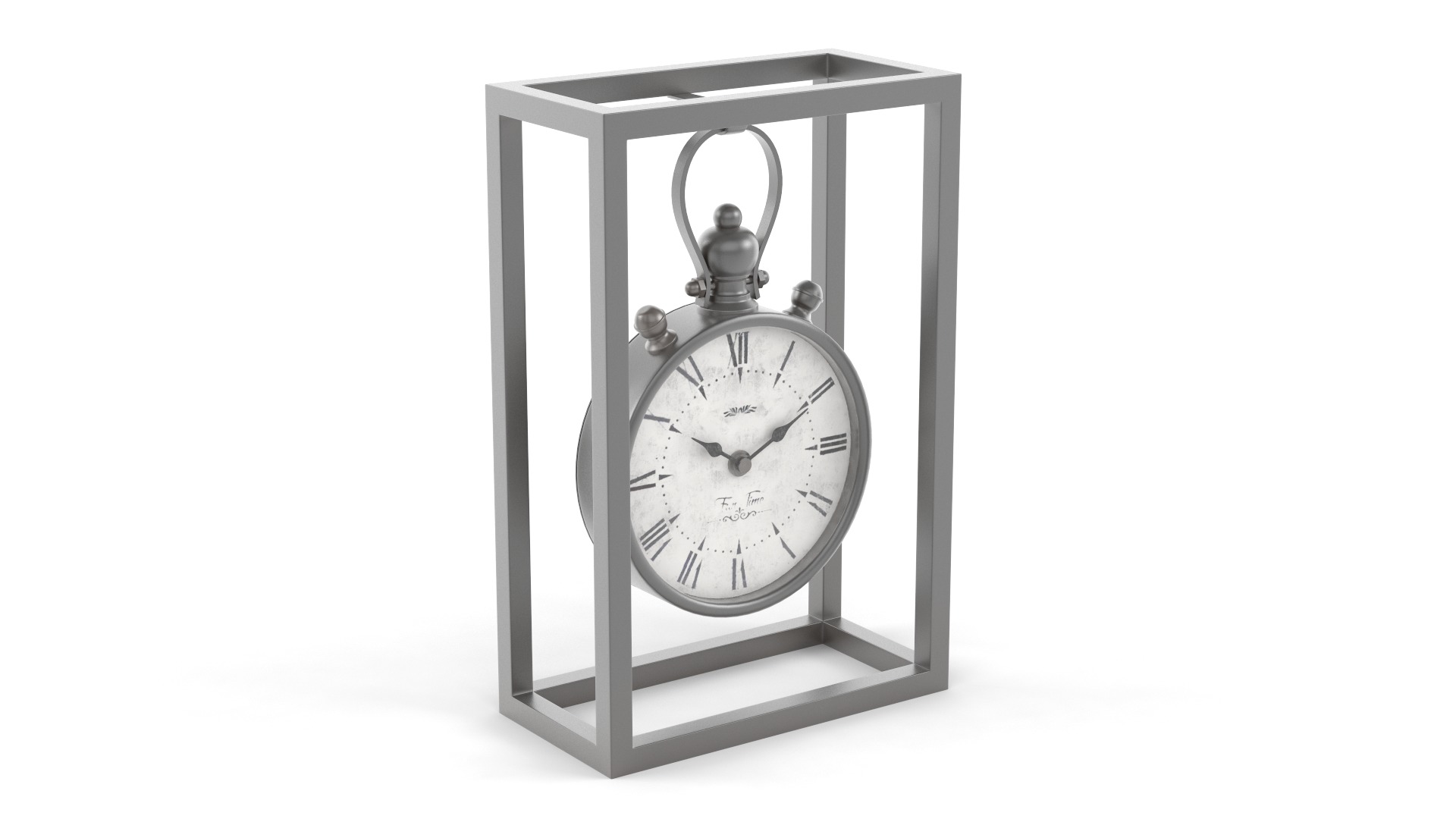 Table Clock 3D model_3