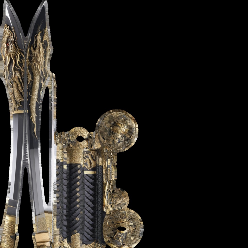 Dragon Samurai Sword fbx obj glb usadz stl blend 3D model_25