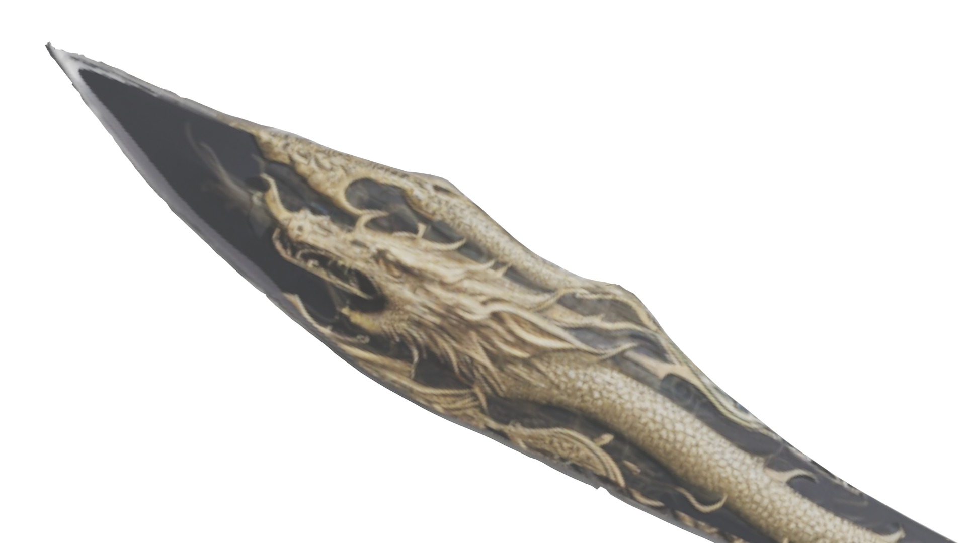 Dragon Samurai Sword fbx obj glb usadz stl blend 3D model_4