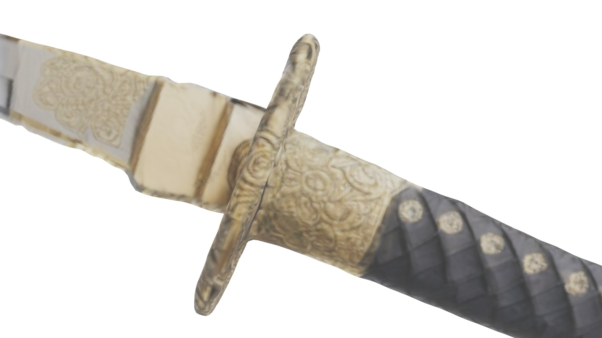 Dragon Samurai Sword fbx obj glb usadz stl blend 3D model_7