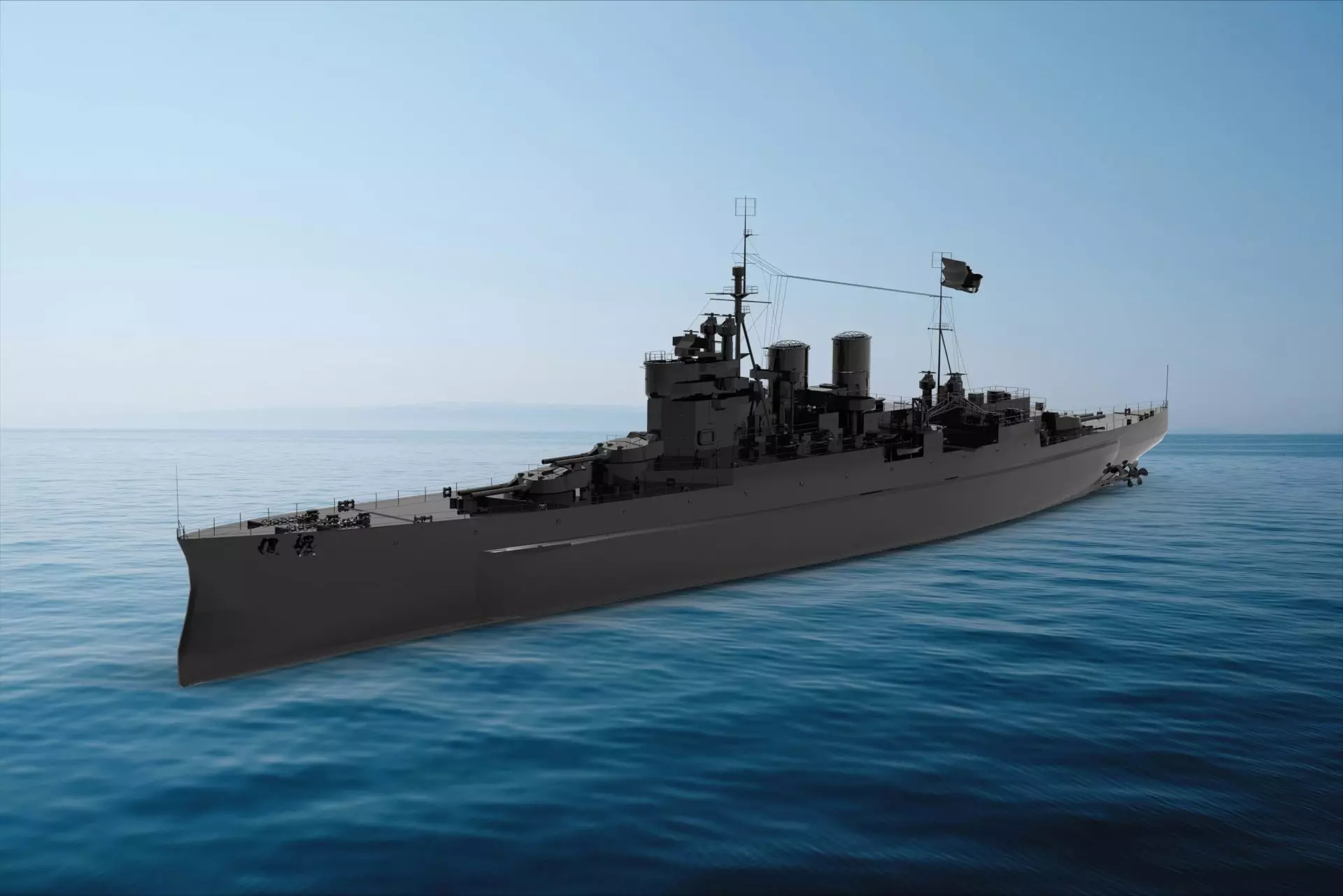 HMS Renown battleship 3D model_0