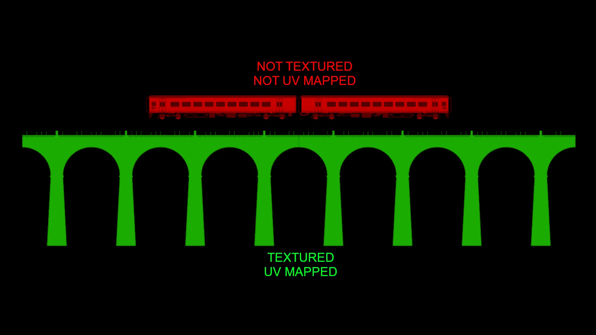 Viaduct with metro and local train 3D Model Collection_12