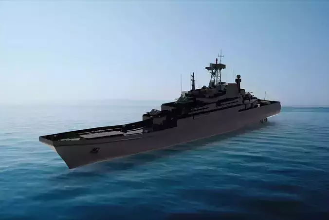 Ropucha-class landing ship 3D model