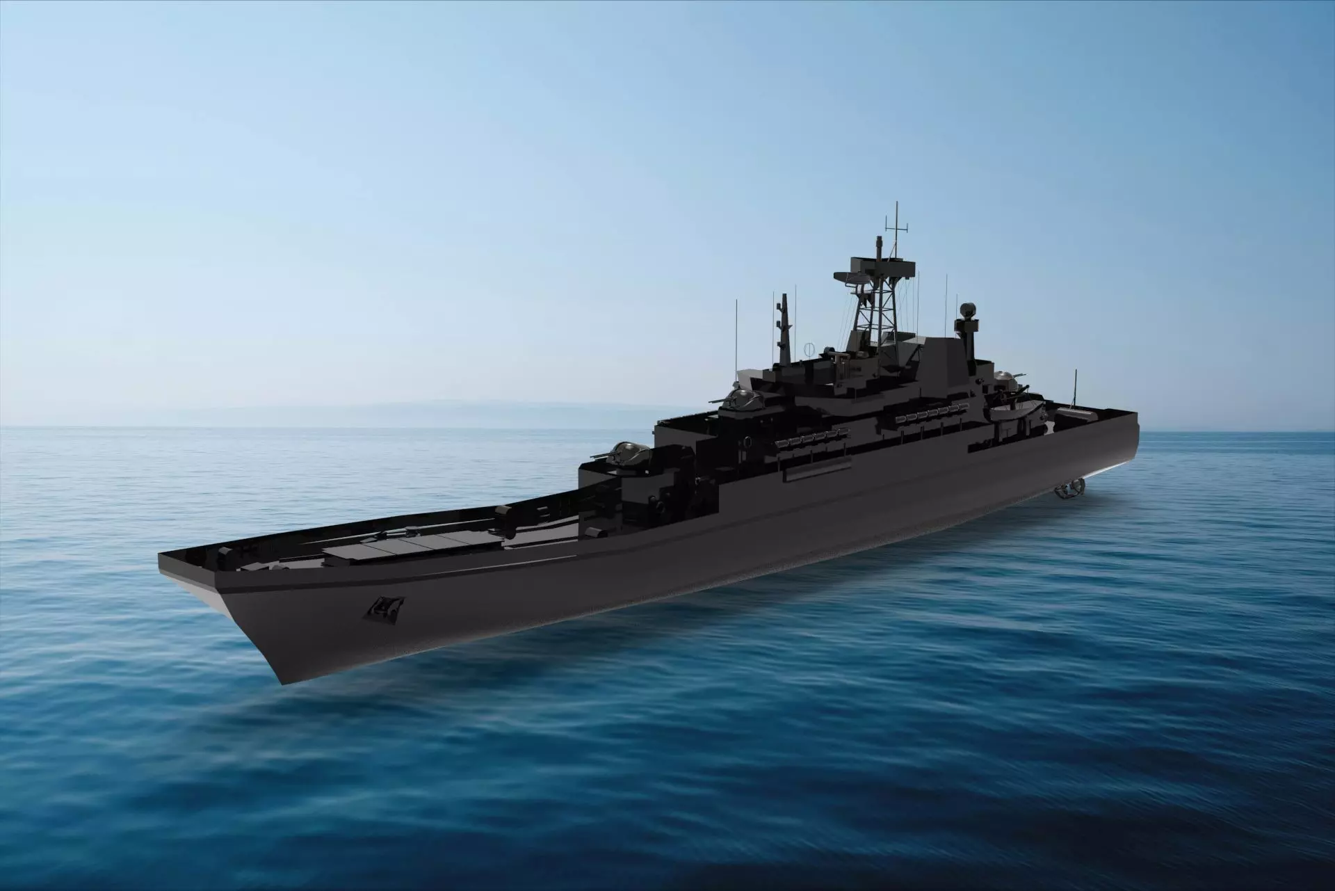 Ropucha-class landing ship 3D model_0