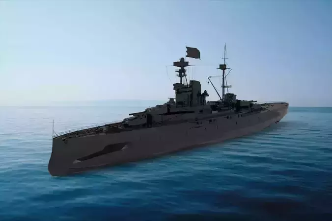 HMS Royal Sovereign battleship 3D model