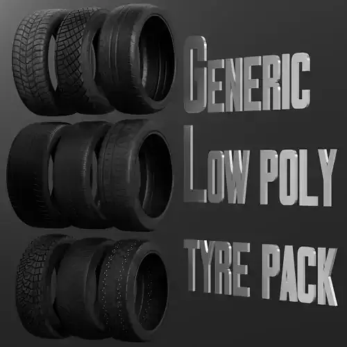 Generic low poly tyre