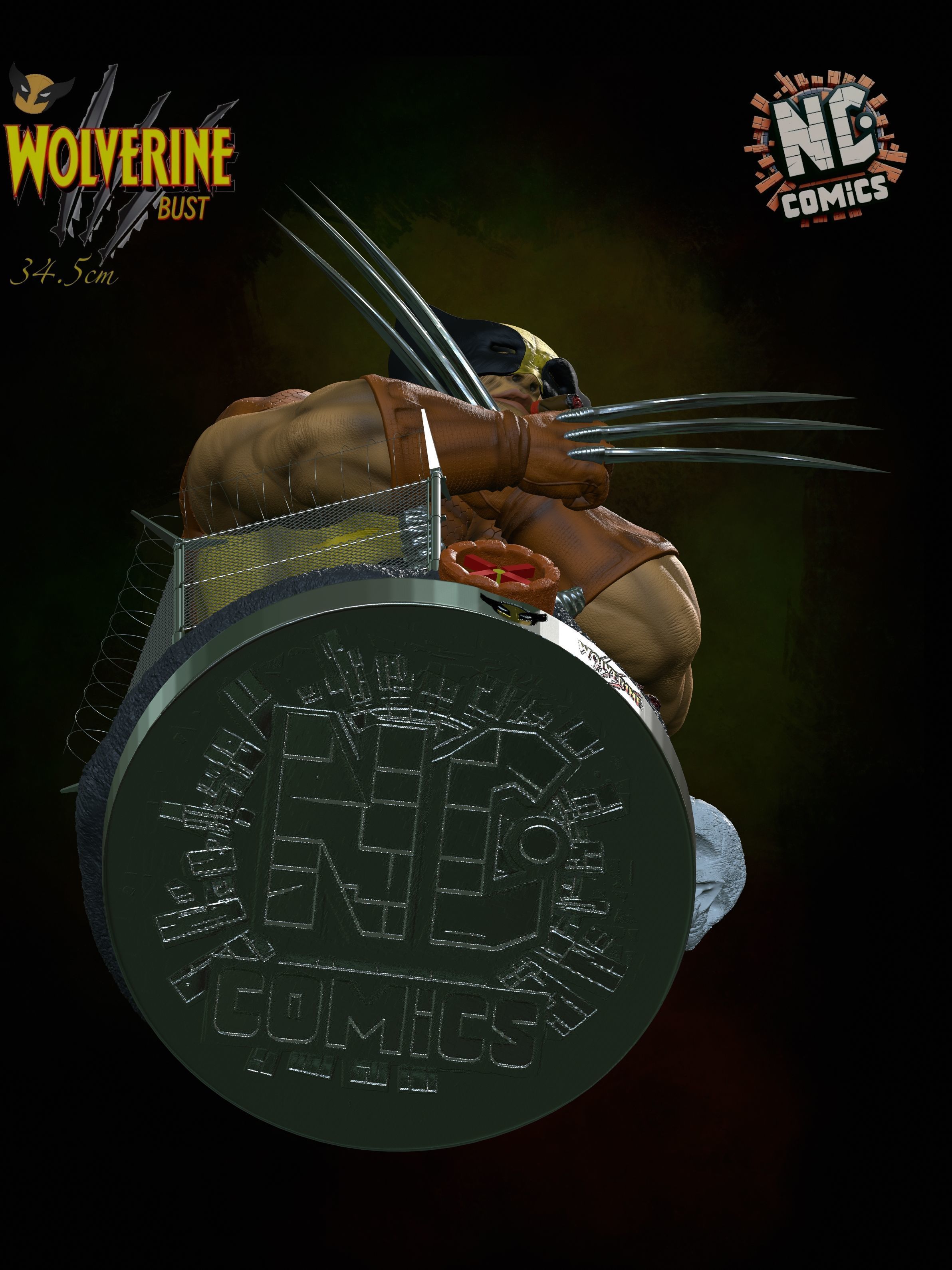 Wolverine Classic bust - NcComics 3D print model_9