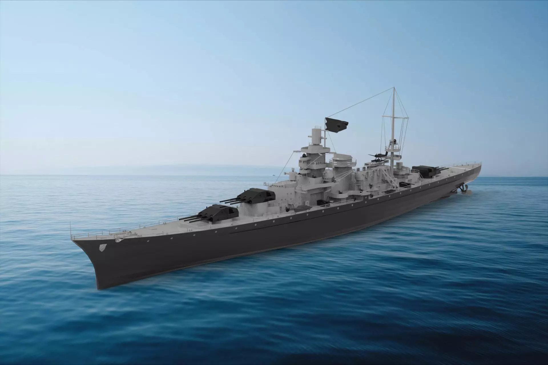 German battleship Scharnhorst  3D model_0