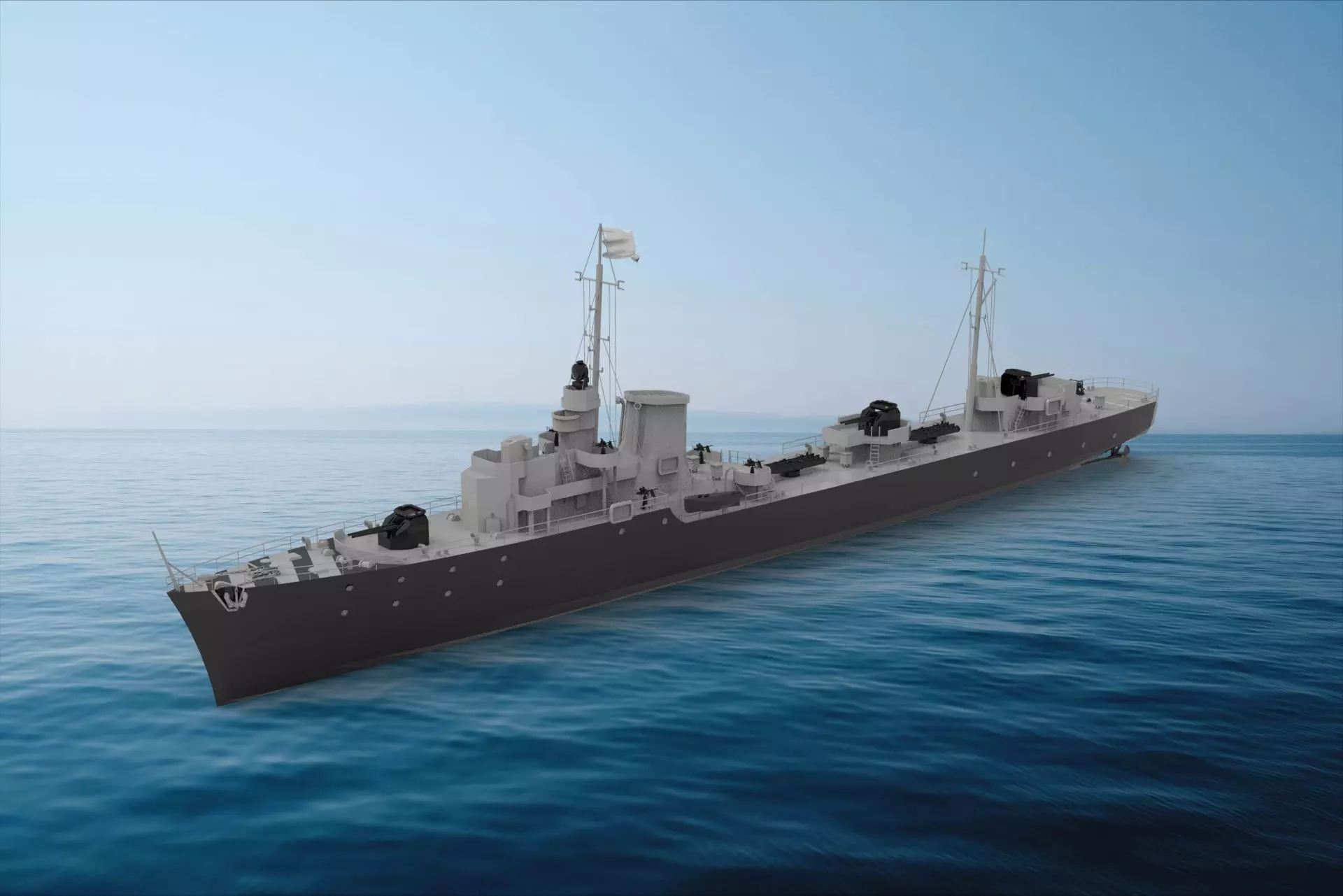 Soldati-class destroyer 3D model_0